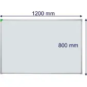 Franken Whiteboard U-Act!Line, Hoch- & Querformat, lackiert, magnethaftend, recycelbar, mit Ablageschale, B 1200 x H 800 mm