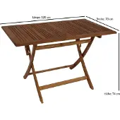 Freital Handels GmbH Klapptisch Gartentisch Holztisch klappbar aus Akazienholz
