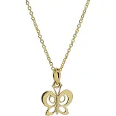 Orphelia 'Schmetterling' Damen 925 Sterling Silber Kette mit Anhänger - Gold ZH-7074/1