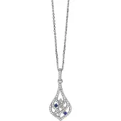 Orphelia Damen-Kette aus 925er Sterlingsilber mit Anhänger – Silber ZH-4845