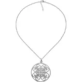 Orphelia Damen-Kette aus 925er Sterlingsilber mit Anhänger – Schwarz ZH-6035/3