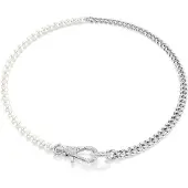 Swarovski Halskette - Swarovski Dextera Silver Coloured Necklace 5689634 - Gr. unisize - in Silber - für Damen
