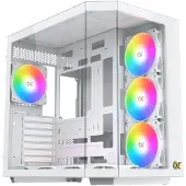 Xigmatek CUBI II Arctic Gehäuse ohne Netzteil – Cube – E-ATX-Format – Weiß