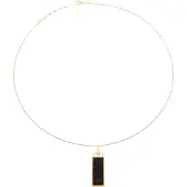 Orphelia Damen-Kette aus 925er Sterlingsilber mit Anhänger, Schwarz/Rose, ZH-6045
