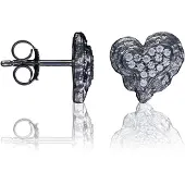 Orphelia 'Hazel' Ohrstecker aus 925er Sterlingsilber für Damen - Schwarz ZO-7082/2
