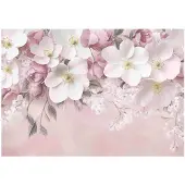 WALLARENA Fototapete Blumen in Rosa | Gr.: 150 x 105 cm