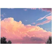 WALLARENA FOTOTAPETE Kinderzimmer Mädchen Wolken Himmel Kindertapete 400x280