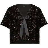Zero Jackenblazer "Damen mit Pailletten" Bindedetail