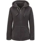 Goldner Flausch-Freizeitjacke in Blousonform in anthrazit / silber | Gr.: 46