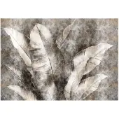 WALLARENA FOTOTAPETE Blätter Natur Grau Vlies Tapete Wohnzimmer 200x140