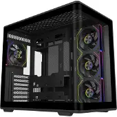 Cooler Master Elite 600, Tower, PC, Schwarz, Transparent, ATX, micro ATX, Mini-DTX, Mini-ITX, SPCC, Stahl, Gehärtetes Glas, Gaming