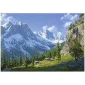WALLARENA Fototapete Gebirge in Grün | Gr.: 400 x 280 cm