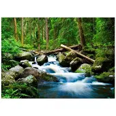 WALLARENA FOTOTAPETE Wasserfall 3D Natur 300x210
