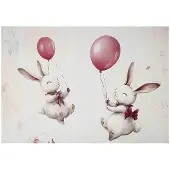 WALLARENA FOTOTAPETE Kinderzimmer Kaninchen Luftballons 250x175