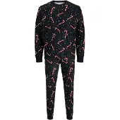 Jack & Jones Pyjama Tristan 12285375 Schwarz Loose Fit