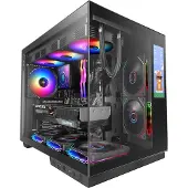 Mars Gaming MCMIRAGE, Midi Tower, PC, Schwarz, ATX, micro ATX, Mini-ITX, Gehärtetes Glas, Gaming