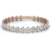 MYC Paris Prinzessinnen-Armbänder - Roségold und Kristall