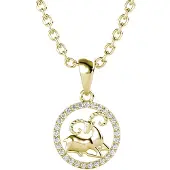 MYC Paris Widder Sternzeichen Anhänger - Gold und Kristall