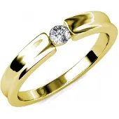 MYC Paris Simplicity Ring - Gold und Kristall