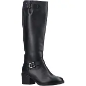 Hush puppies Heidi Leder Damen Schwarz Leder Stiefel