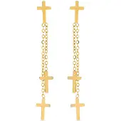 Luxenter -Ohrringe mit 18 Karat Gelbgold-Finish – Myas