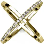 MYC Paris X Duo Ring - Gold und Kristall