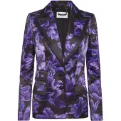 Philipp Plein - Blazer Flowers - Größe L - schwarz