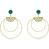 Luxenter Malachit-Ohrring aus 18 Karat Gelbgold - Mobu
