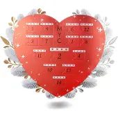 MYC Paris Überraschungsherz-Adventskalender - 14 Juwelen - Gold, Roségold, Silber und Kristall