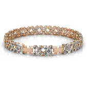 MYC Paris Blumenarmbänder - Roségold und Kristall