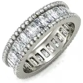 MYC Paris Glamour Lock Ring - Silber und Kristall