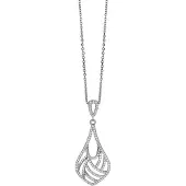 Orphelia Damen-Kette aus 925er Sterlingsilber mit Anhänger – Silber ZH-4843