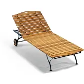 Weishäupl Classic Sonnenliege Teak/Band-und Rundstahl verzinkt pulverbeschichtet