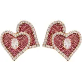 NAEMI Women Earrings in Rose Gold Red | Gr.: onesize
