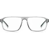 HUGO BOSS Brillenfassung aus transparentem Acetat mit grünen Details Grösse ONESI
