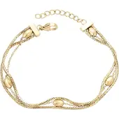 Faina Women Multi-Strand Snake Chain Bracelet in Gold | Gr.: onesize
