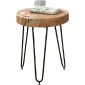 Massivart Beistelltisch Akazie massiv lackiert - rund - 35 x 45 cm - ACAS