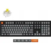 Keychron K10 Max QMK, Volle Größe (100%), Verkabelt & Kabellos, USB + RF Wireless + Bluetooth, Mechanischer Switch, RGB-LED, Schwarz