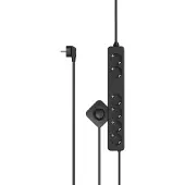 Hama 00223142, 6 AC-Ausgänge, 3 m, Kabelgebunden, Schwarz, 445 mm, 95 mm