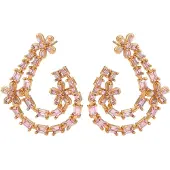 NAEMI Women Earrings in Rose Gold Violet | Gr.: onesize