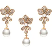 NAEMI Women Jewelry Set in Rose Gold White | Gr.: onesize