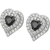 NAEMI Women Earrings in Silver Black | Gr.: onesize