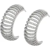 NAEMI Women Earrings in Silver White | Gr.: onesize