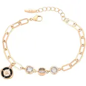 NAEMI Women Bracelet in Rose Gold Black | Gr.: onesize