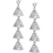 NAEMI Women Earrings in Silver White | Gr.: onesize