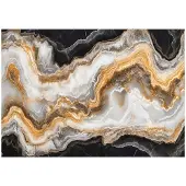 WALLARENA FOTOTAPETE Marmor Gold Schwarz Vlies Tapete Wohnzimmer Schlafzimmer 200x140