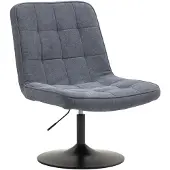 SVITA HENRY Loungestuhl Cocktailsessel Drehfuß Loungesessel Cordbezug Grau