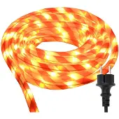 vidaXL Lichtseil mit 1200 LEDs Warmes Weiß 50 m PVC