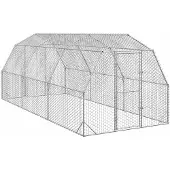 vidaXL Hühnerstall 2,5x6x2,25 m Verzinkter Stahl