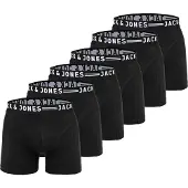 Jack & Jones JACK&JONES Herren Boxer Shorts, 6er Pack - SENSE TRUNKS, Baumwoll-Stretch